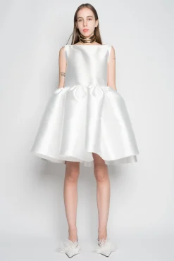 Marques ' Almeida Dresses | Bridal | SHORT SLEEVELESS PUFF DRESS WHITE
