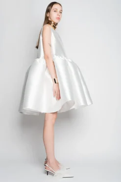 Marques ' Almeida Dresses | Bridal | SHORT SLEEVELESS PUFF DRESS WHITE
