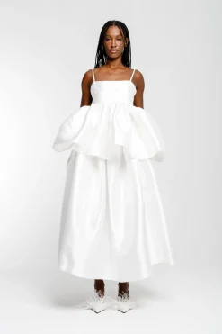 Marques ' Almeida Bridal | STRAPPY PUFF TOP WHITE
