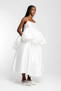 Marques ' Almeida Bridal | STRAPPY PUFF TOP WHITE