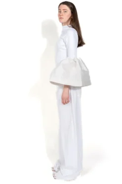 Marques ' Almeida Tops | TURTLENECK PUFF SLEEVE TOP WHITE