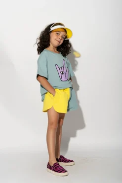 Marques ' Almeida Bottoms | YELLOW AND TURQUOISE SHORTS MULTICOLOUR