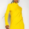 Marques ' Almeida Knitwear | Tops | DRAPED JUMPER IN MERINO KNIT YELLOW