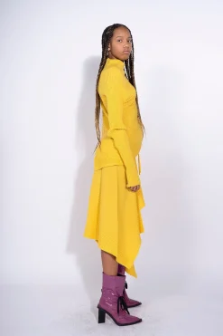 Marques ' Almeida Knitwear | Bottoms | DRAPED SKIRT YELLOW