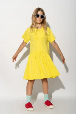 Marques ' Almeida Jersey | Dresses | GATHERED DRESS YELLOW