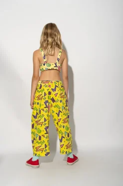 Marques ' Almeida Bottoms | SQUIGGLE PRINT BALLOON TROUSERS YELLOW