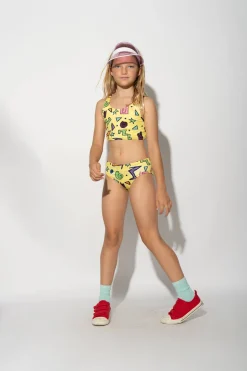 Marques ' Almeida Swimwear | SQUIGGLE PRINT BIKINI SET YELLOW