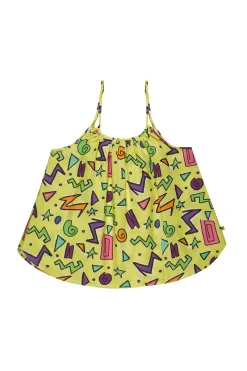 Marques ' Almeida Tops | SQUIGGLE PRINT OVERSIZED SLIP TOP YELLOW