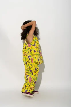 Marques ' Almeida Tops | SQUIGGLE PRINT OVERSIZED SLIP TOP YELLOW