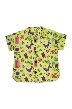 Marques ' Almeida Tops | SQUIGGLE PRINT SHORT SLEEVE SHIRT YELLOW
