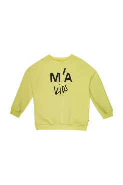 Marques ' Almeida Tops | SWEATSHIRT WITH EMBROIDERED LOGO YELLOW