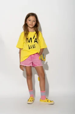 Marques ' Almeida Jersey | Tops | T-SHIRT WITH EMBROIDERED LOGO YELLOW