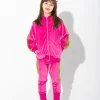 Marques ' Almeida Outerwear | Tops | ZIP UP VELOUR JACKET WITH CONTRAST TAPE BRIGHTPINK